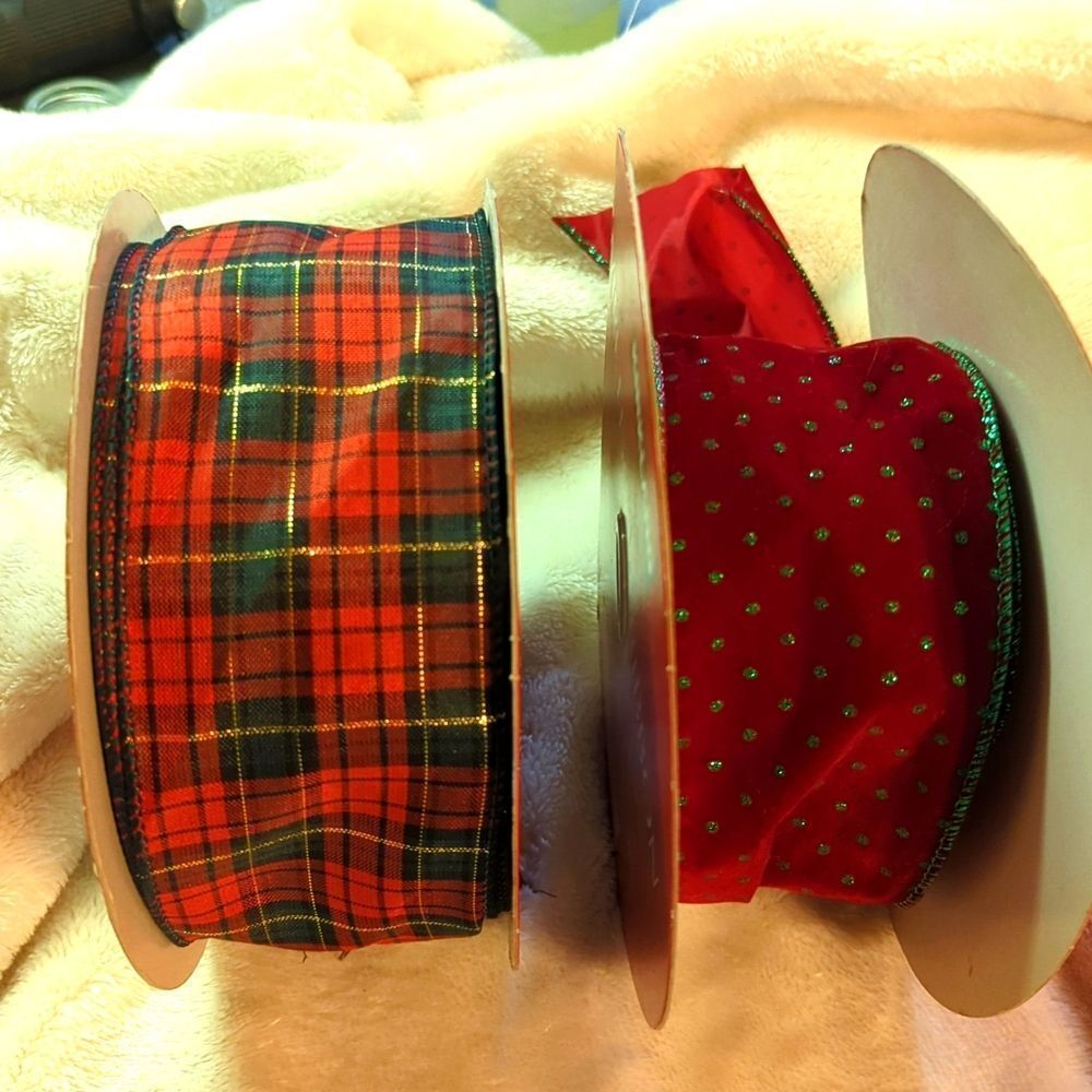 🛍️🎄 CHRISTMAS WIRE EDGED RIBBON 🎄 COSTCO BRAND